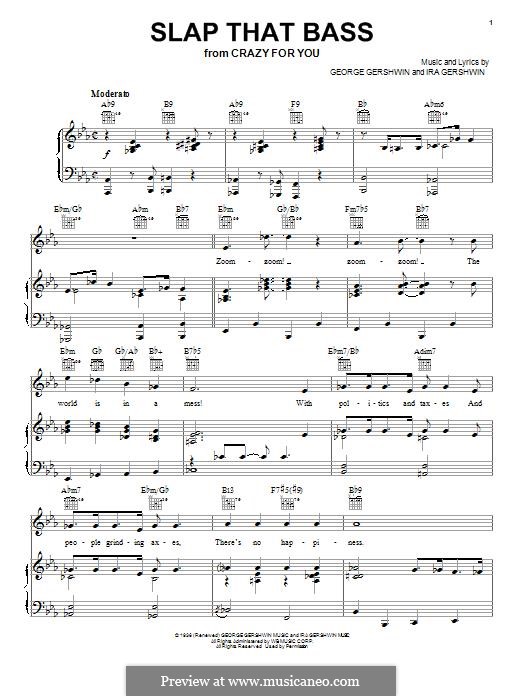 Slap That Bass: Für Stimme und Klavier (oder Gitarre) by George Gershwin