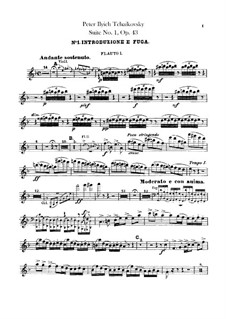 Suite Nr.1 in d-Moll, TH 31 Op.43: Flötenstimmen by Pjotr Tschaikowski
