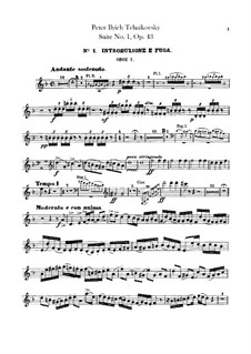 Suite Nr.1 in d-Moll, TH 31 Op.43: Oboenstimmen by Pjotr Tschaikowski
