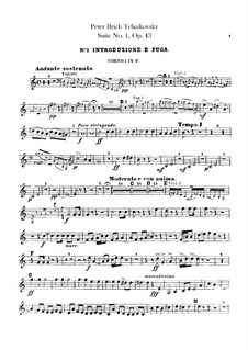 Suite Nr.1 in d-Moll, TH 31 Op.43: Hörnerstimmen by Pjotr Tschaikowski