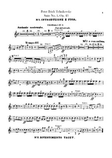 Suite Nr.1 in d-Moll, TH 31 Op.43: Trompetenstimmen by Pjotr Tschaikowski