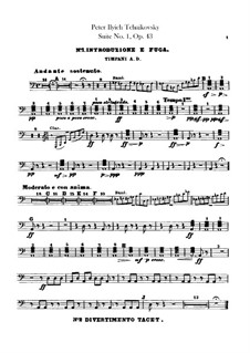 Suite Nr.1 in d-Moll, TH 31 Op.43: Schlagzeugstimmen by Pjotr Tschaikowski