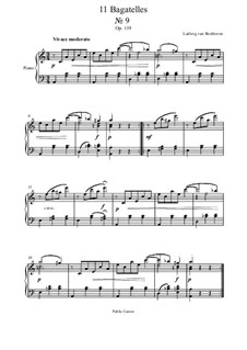 Elf neue Bagatellen für Klavier, Op.119: Bagatelle No.4 by Ludwig van Beethoven