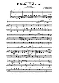 O Divine Redeemer (Repentir): Für Violine und Klavier by Charles Gounod