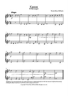 Opening Doors - B-flat major - Canon (Elementary Piano Piece in Bb): Opening Doors - B-flat major - Canon (Elementary Piano Piece in Bb) by Nicole DiPaolo