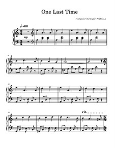 One Last Time: One Last Time by Prabhu A