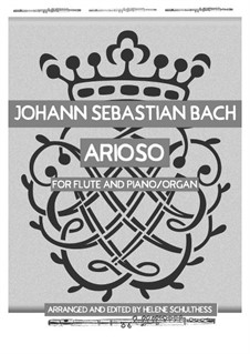Ich steh mit einem Fuss im Grabe, BWV 156: Arioso, für querflöte und klavier by Johann Sebastian Bach