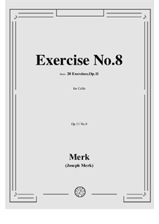 20 Exercises for Cello, Op.11: Exercise No.8 by Joseph Merk