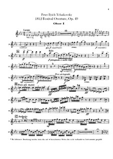 1812. Festliche Ouvertüre, TH 49 Op.49: Oboen- und Englischhornstimmen by Pjotr Tschaikowski