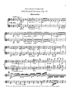 1812. Festliche Ouvertüre, TH 49 Op.49: Bratschenstimme by Pjotr Tschaikowski