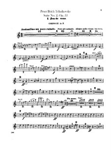 Suite Nr.2 in C-Dur, TH 32 Op.53: Hörnerstimmen III-IV by Pjotr Tschaikowski
