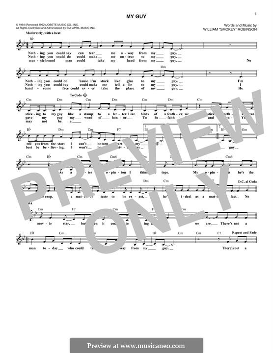 My Guy (Mary Wells): Für Keyboard by Smokey Robinson