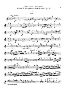 Manfred-Sinfonie, TH 28 Op.58: Oboen- und Englischhornstimmen by Pjotr Tschaikowski