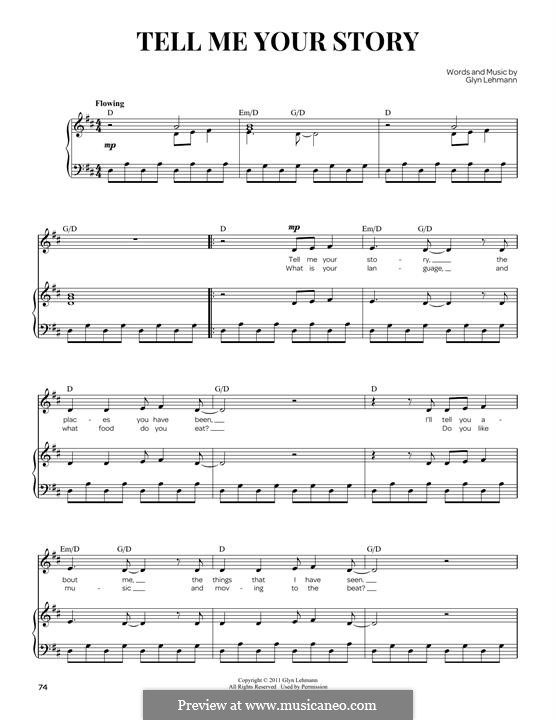 Tell Me Your Story von G. Lehmann Noten auf MusicaNeo