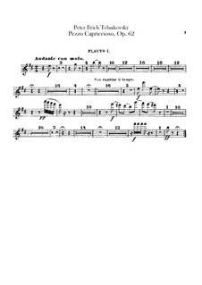 Pezzo Capriccioso für Cello und Orchestre, TH 62 Op.62: Flötenstimmen by Pjotr Tschaikowski