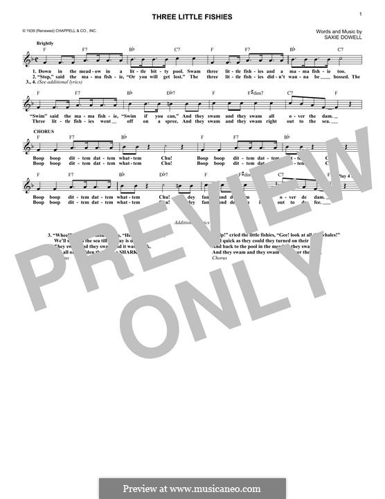 Three Little Fishes: Für Keyboard by Saxie Dowell