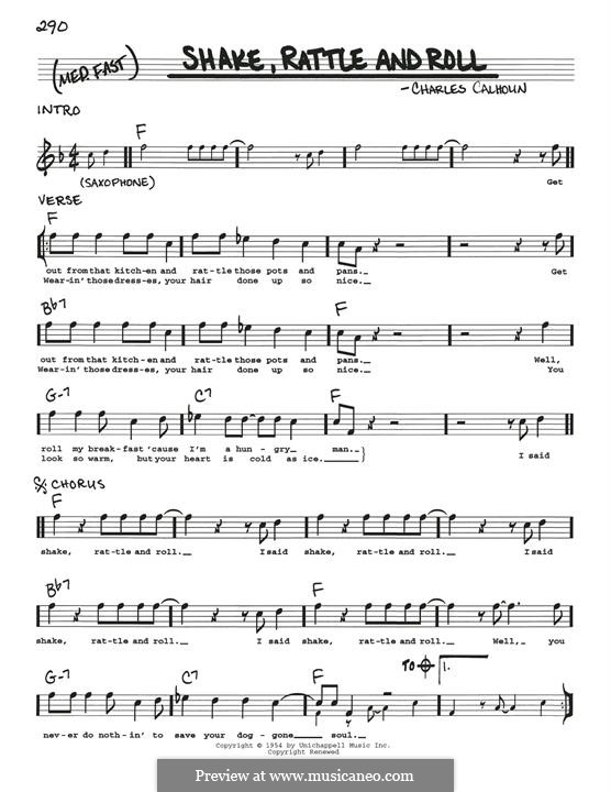 Shake, Rattle and Roll (Bill Haley & His Comets): Melodische Linie by Charles Calhoun