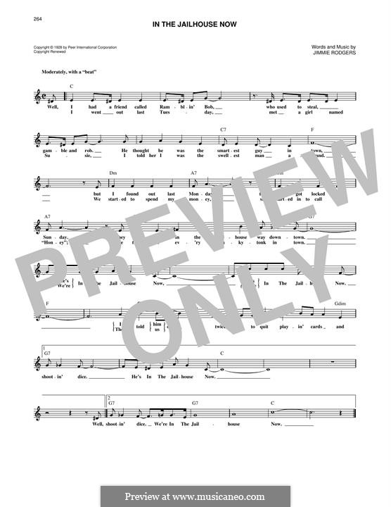 In the Jailhouse Now: Für Keyboard by Jimmie Rodgers