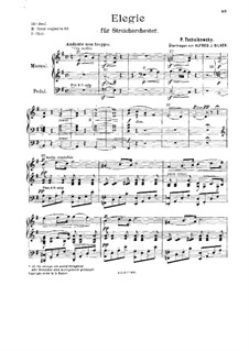 Elegie für Streichorchester, TH 51: Bearbeitung für Orgel by Pjotr Tschaikowski