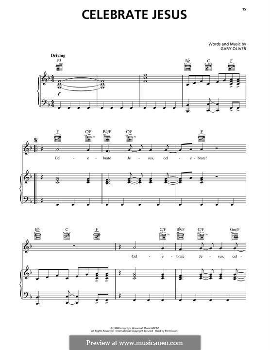 Celebrate Jesus: Für Stimme und Klavier (oder Gitarre) by Gary Oliver