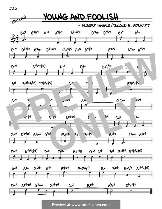 Young and Foolish (Dean Martin): Melodische Linie by Albert Hague