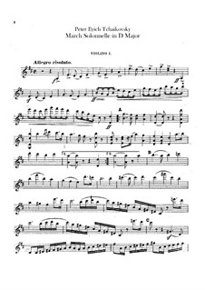Juristenmarsch, TH 52: Violinstimmen I by Pjotr Tschaikowski