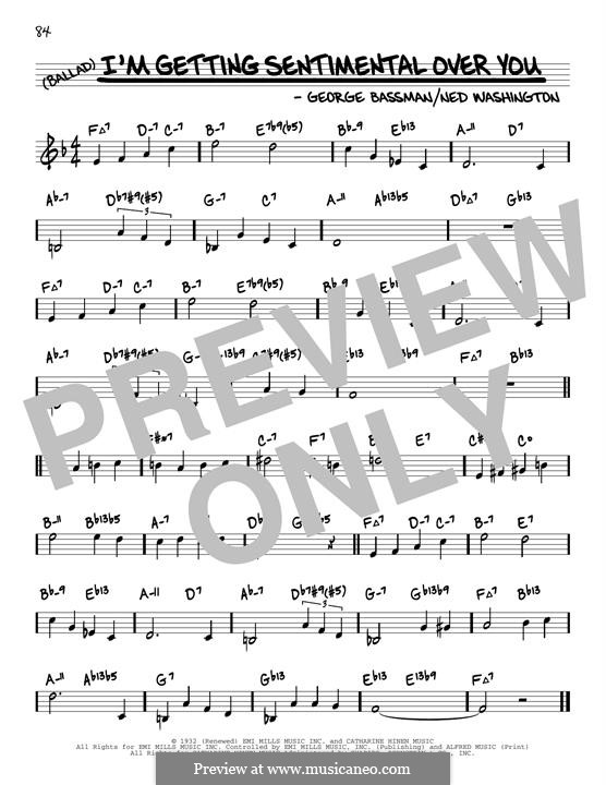 I'm Gettin' Sentimental Over You (Frank Sinatra): Melodische Linie by George Bassman