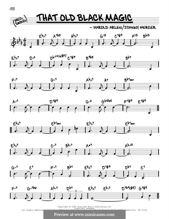 That Old Black Magic (from Star Spangled Rhythm): Melodische Linie by Harold Arlen