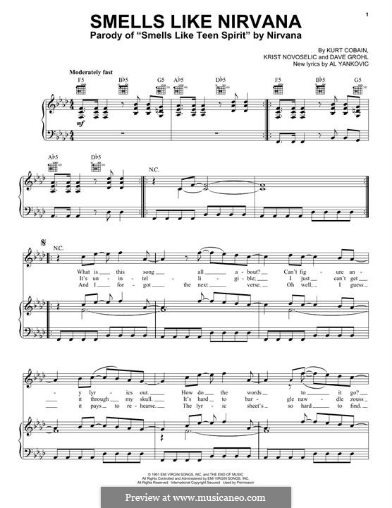 Vocal version: Für Stimme und Klavier (oder Gitarre) by David Grohl, Krist Novoselic, Kurt Cobain