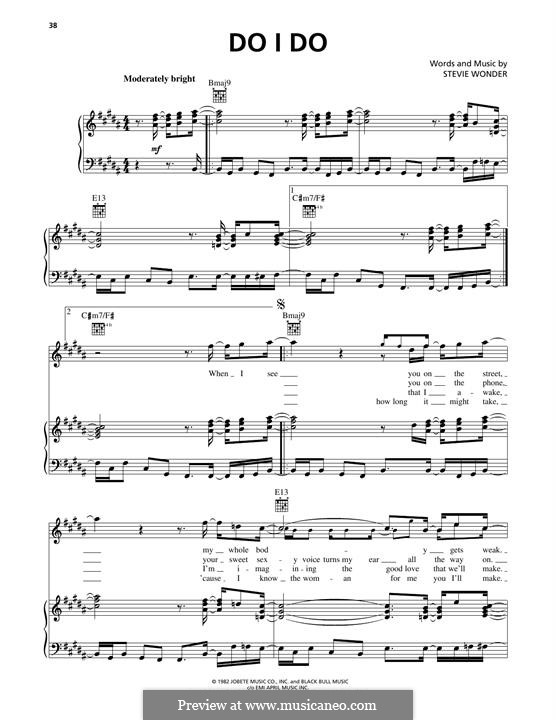 Do I Do: Für Stimme und Klavier (oder Gitarre) by Stevie Wonder