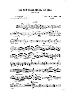 Ego sum resurrectio et vita. Paraphrase für Orgel und Orchester, Op.34: Violastimme by Fernand de La Tombelle
