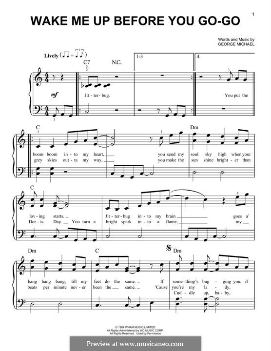 Wake Me Up Before You Go Go (Wham!): Für Klavier by George Michael