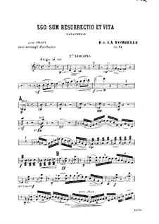Ego sum resurrectio et vita. Paraphrase für Orgel und Orchester, Op.34: Violinstimme II by Fernand de La Tombelle