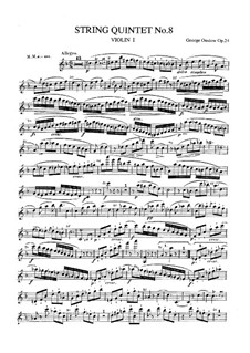 Streichquintett Nr.8 in d-Moll, Op.24: Stimmen by Georges Onslow