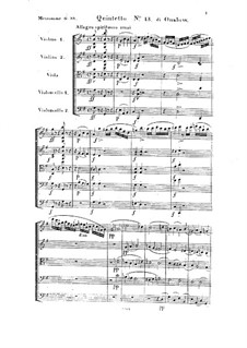 Streichquintett Nr.13 in G-Dur, Op.35: Vollpartitur by Georges Onslow