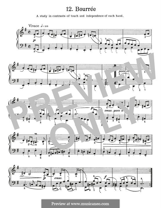 Suite für Laute (oder Cembalo) in e-Moll, BWV 996: Bourrée. Version for piano by Johann Sebastian Bach