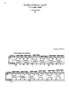 Albumblätter für Klavier, Op.20: Albumblätter für Klavier by Henrique Oswald