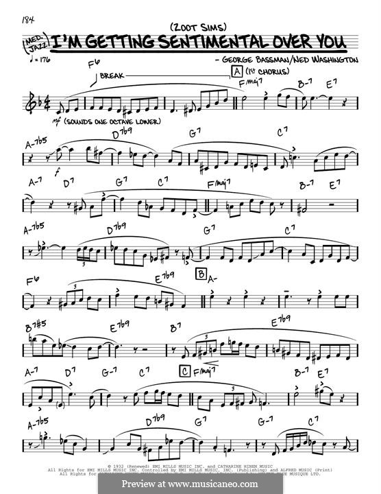 I'm Gettin' Sentimental Over You (Frank Sinatra): Melodische Linie by George Bassman