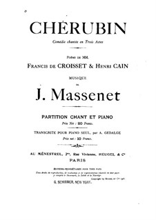 Chérubin: Bearbeitung für Stimmen und Klavier by Jules Massenet