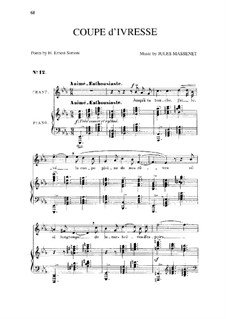 Coupe d'ivresse: In Es-Dur by Jules Massenet