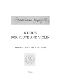Sechs Duos für Flöte und Violine, Op.2: Stimmen by Bartolomeo Campagnoli