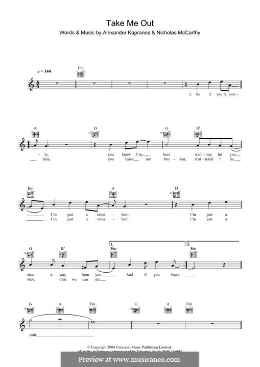 Take Me Out (Franz Ferdinand): Für Keyboard by Alexander Kapranos, Nicholas McCarthy