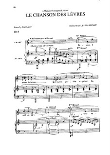 La chanson des lèvres: In C-Dur by Jules Massenet