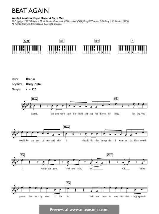Beat Again (JLS): Für Klavier by Steve Mac, Wayne Anthony Hector