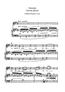 L'amour pleure: In A-Dur by Jules Massenet