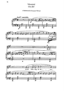 On dit: In A-Dur by Jules Massenet