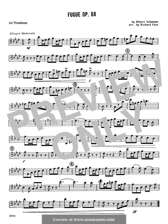 Nr.40 Kleine Fuge: Fugue - 1st Trombone part by Robert Schumann