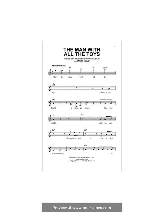 The Man with All the Toys (The Beach Boys): Für Keyboard by Brian Wilson, Mike Love