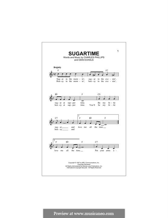Sugartime: Für Keyboard by Charlie Phillips, Odis Echols