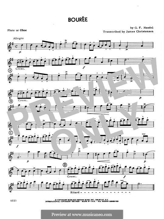Bourrée in G-Dur: Flötenstimme by Georg Friedrich Händel